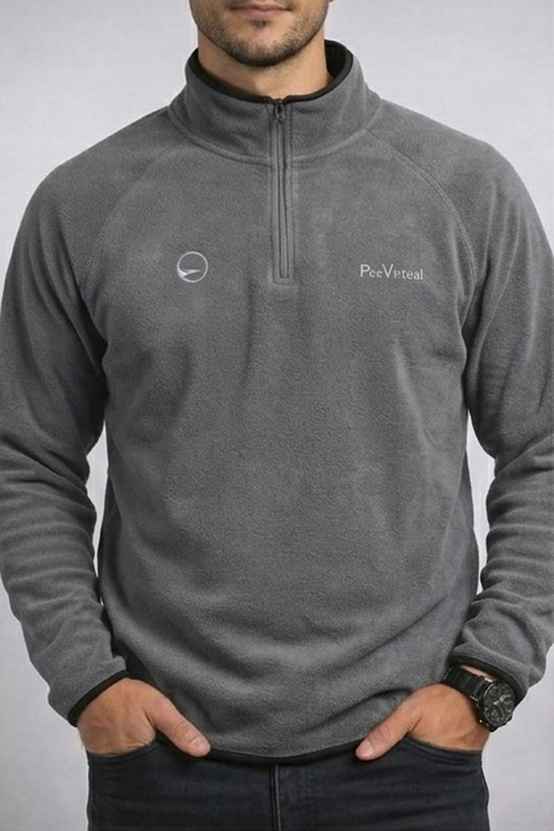 Buzo Micropolar Pez Virtual – Gris frente