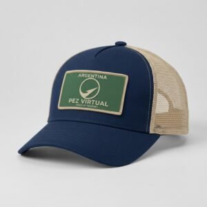 Gorra trucker Pez Virtual azul marino frente
